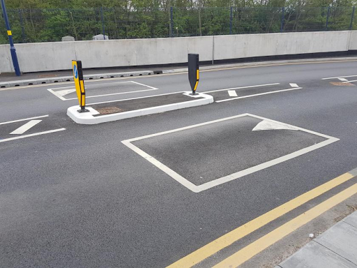 Photograph showing what the speed cushion will look like
