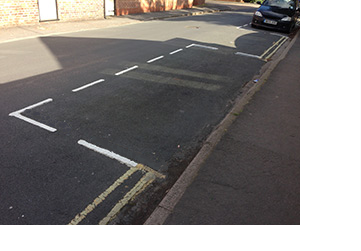 Example of a Controlled Parking Zone bay